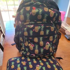 Vera Bradley backpack , lunchbox and laptop cover